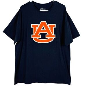 Russell Athletic Auburn University Tigers Logo Graphic T-Shirt Navy Blue Size XL